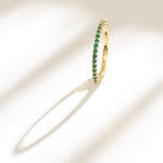 Circle of Love Green Silver Ring