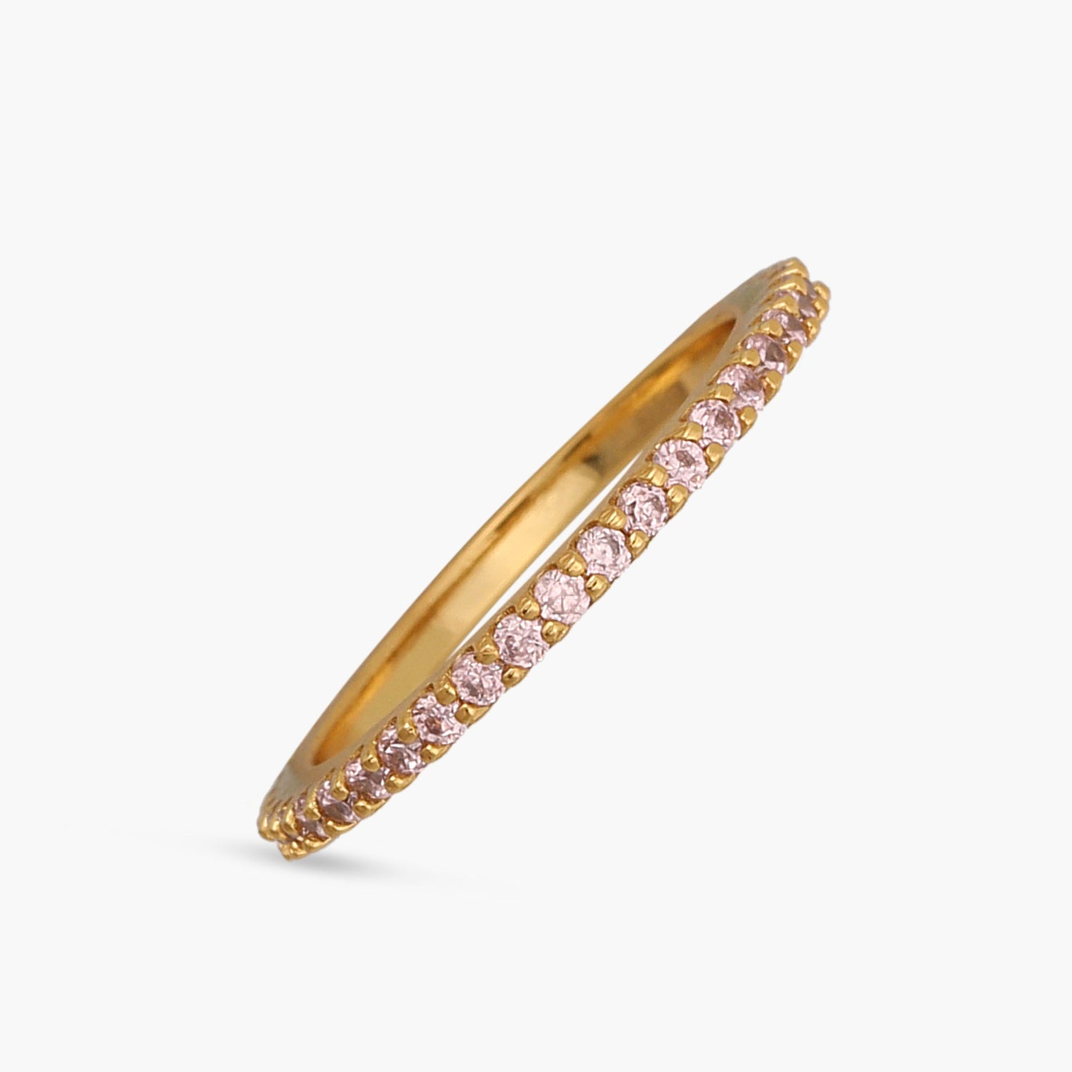 Finger Ring Circle of Love Pink Silver Ring