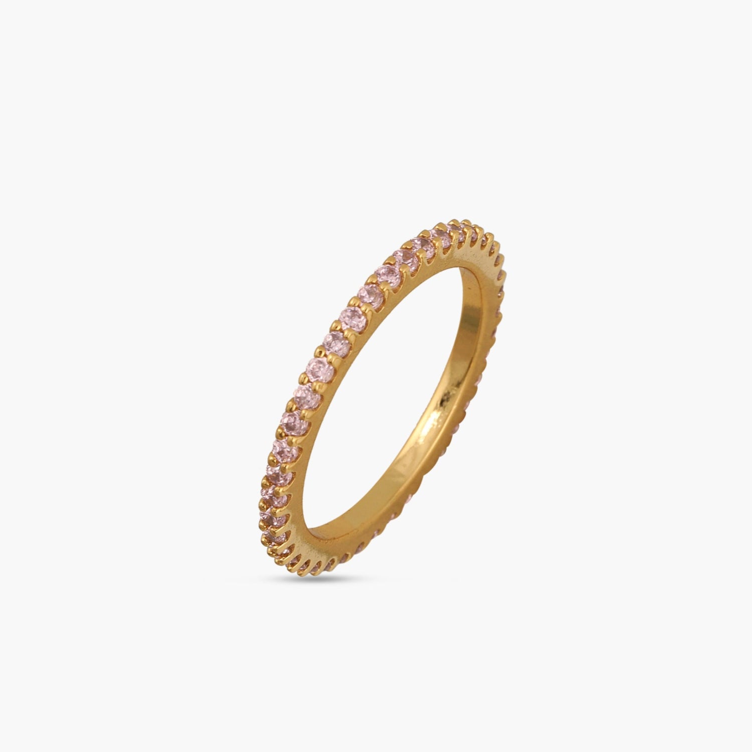 Finger Ring Circle of Love Pink Silver Ring