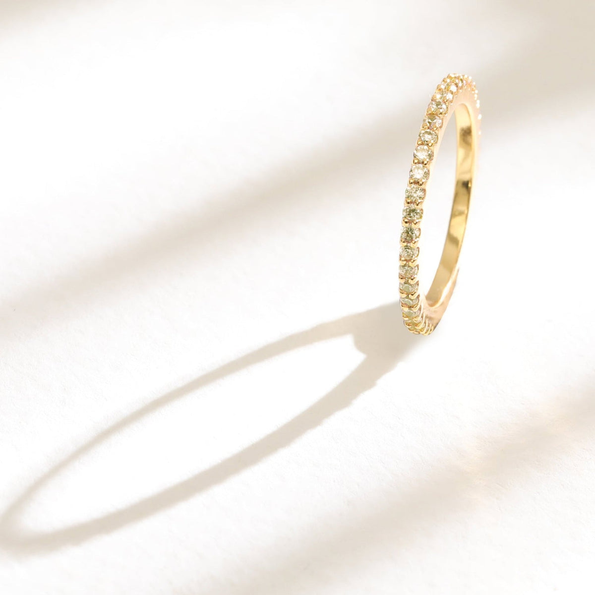 Finger Ring Circle of Love Yellow Silver Ring