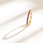 Circle of Love Red Silver Ring