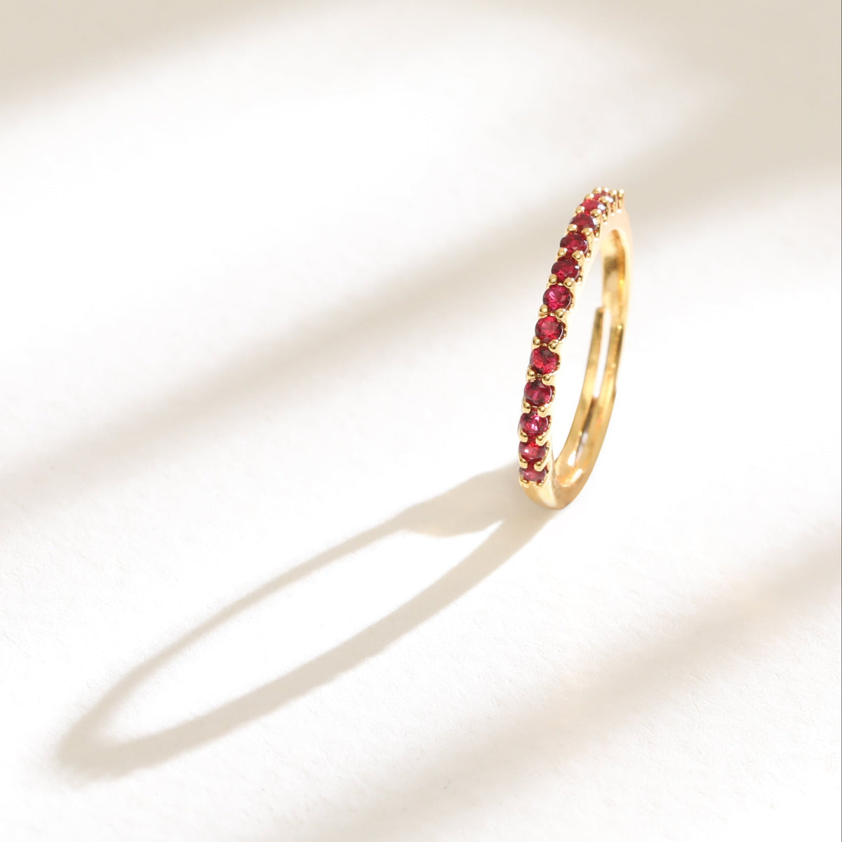 Circle of Love Red Silver Ring