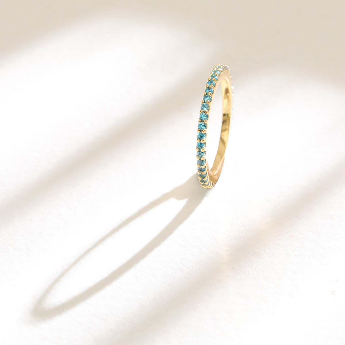 Circle of Love Aquamarine Silver Ring