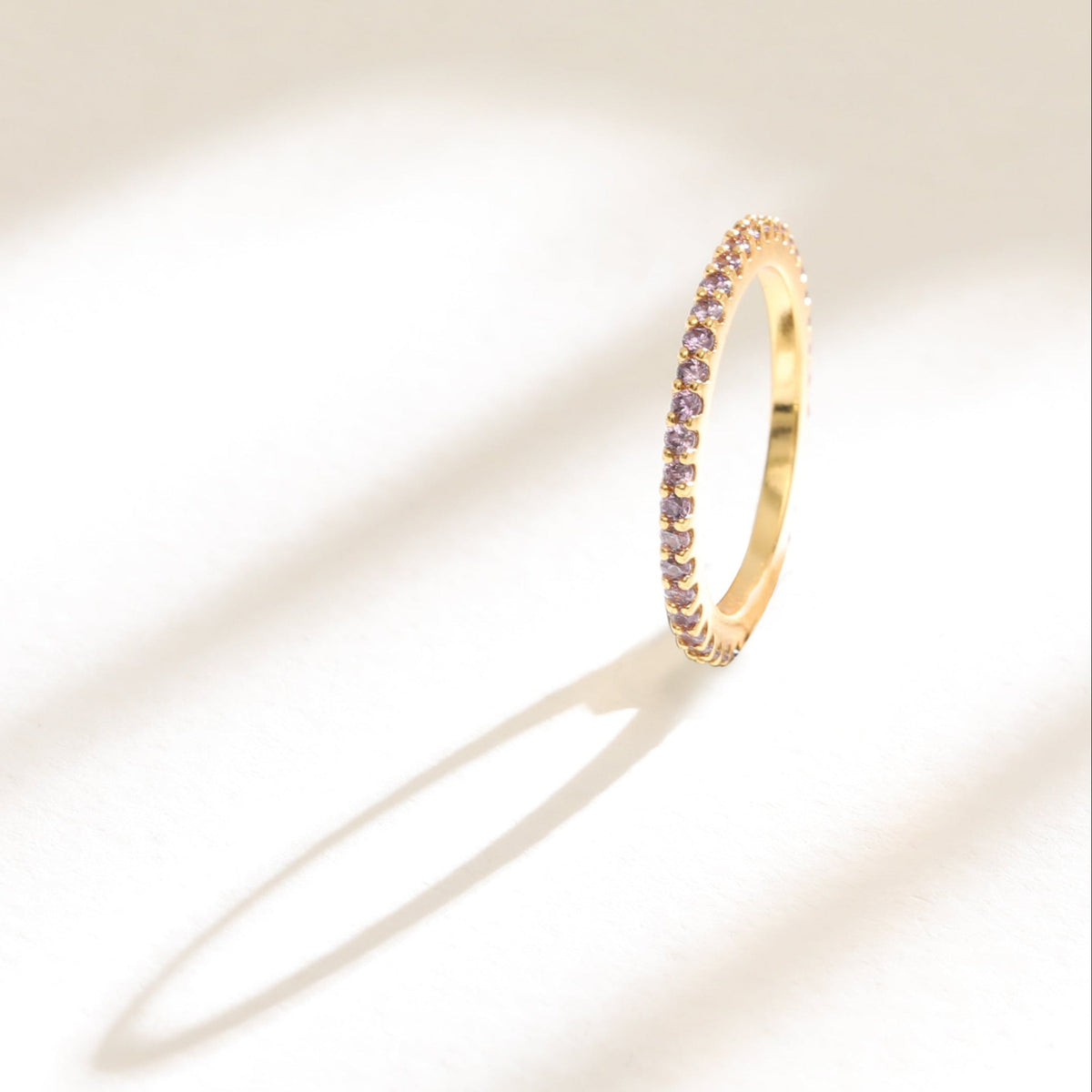 Circle of Love Amethyst Silver Ring