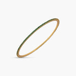 Bangles Circle of Love Green Silver Bangle