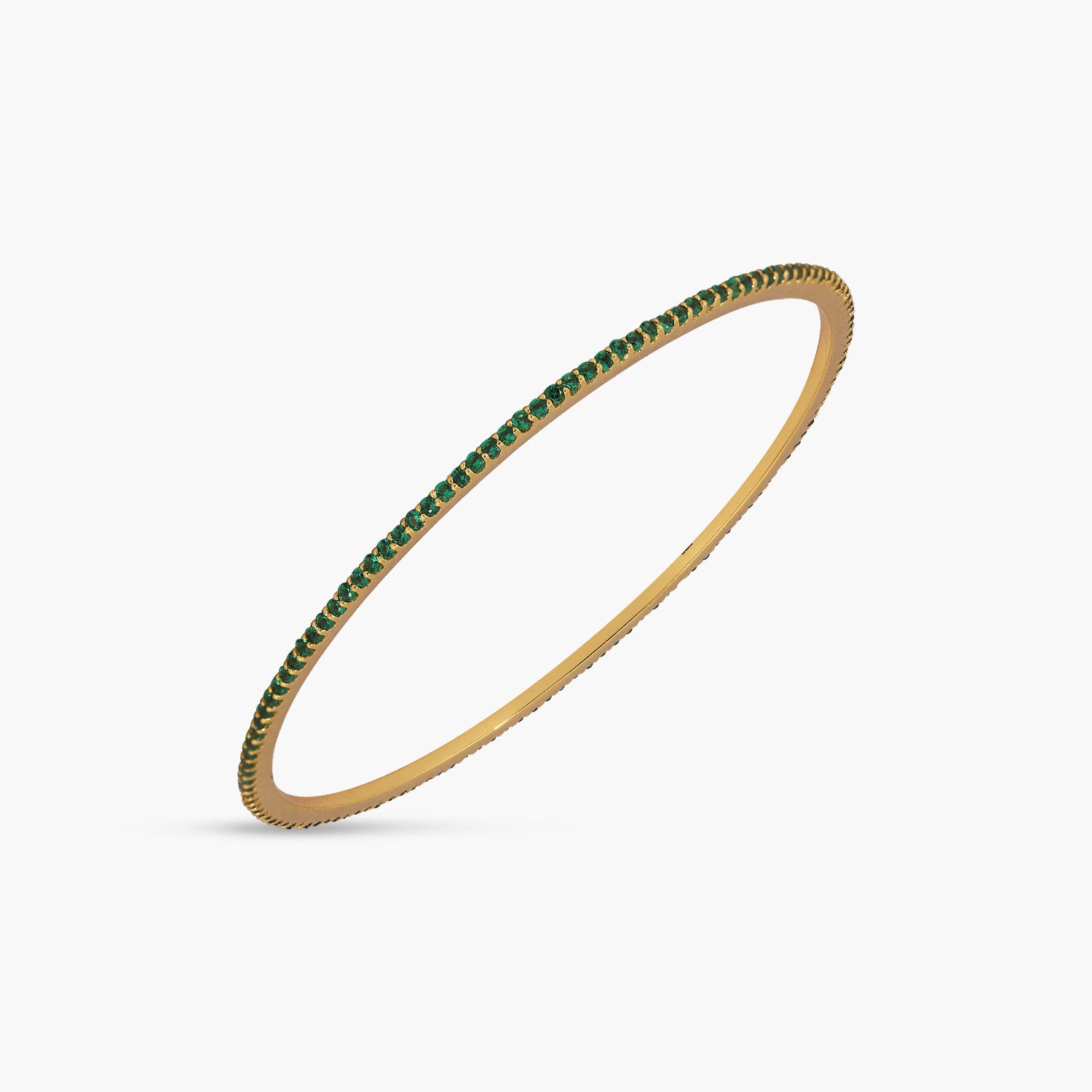 Bangles Circle of Love Green Silver Bangle