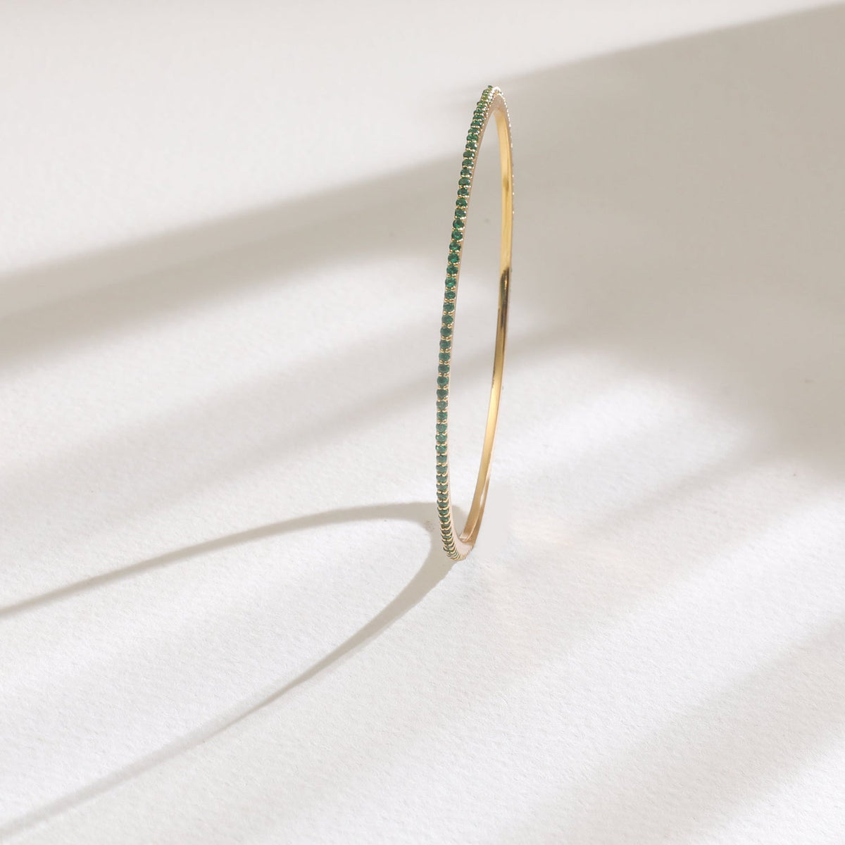 Bangles Circle of Love Green Silver Bangle