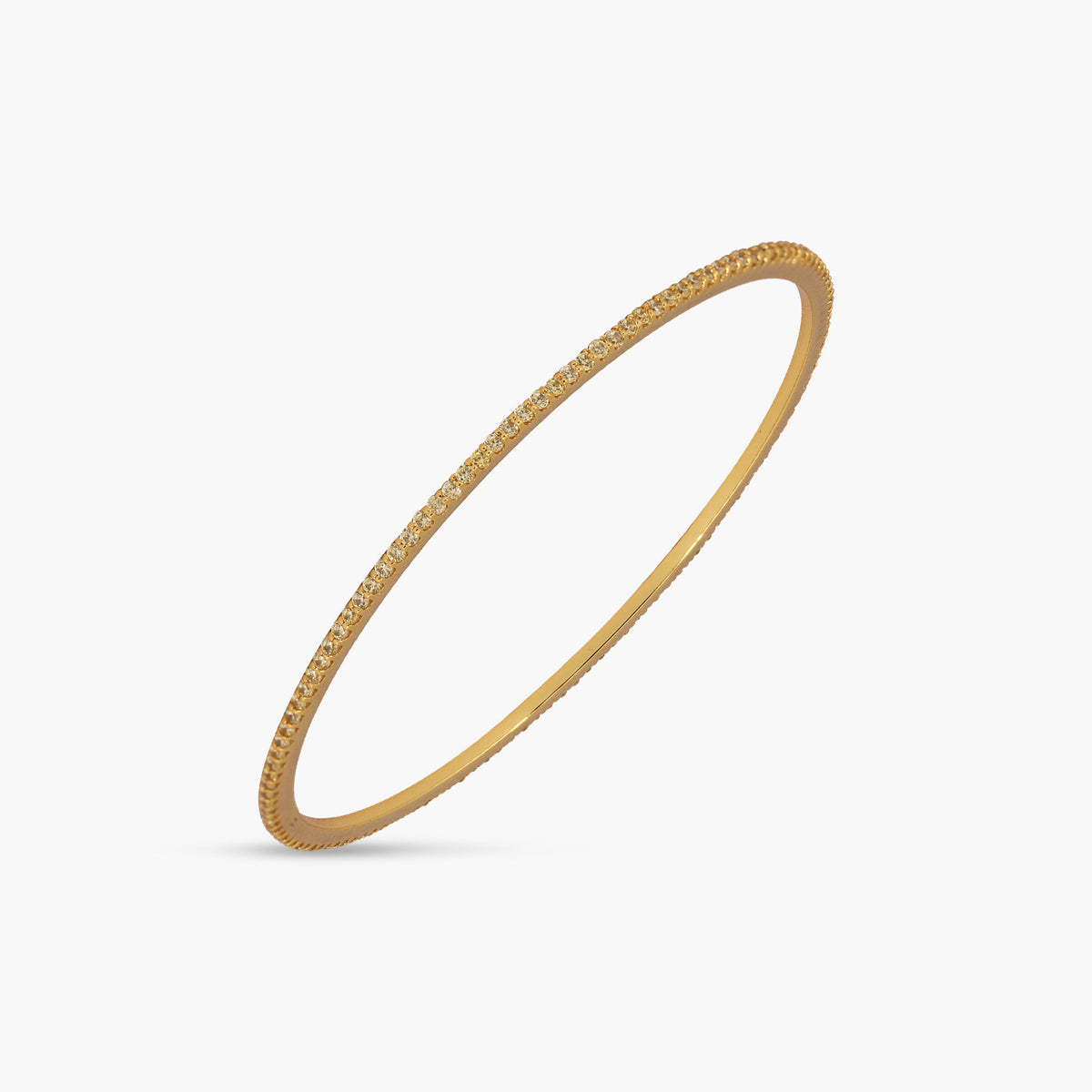 Circle of Love Yellow Silver Bangle