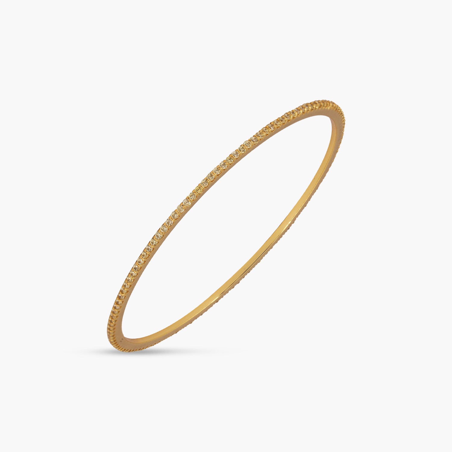 Circle of Love Yellow Silver Bangle