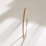 Bangle Circle of Love Red Silver Bangle