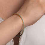 Bangle Circle of Love Aquamarine Silver Bangle