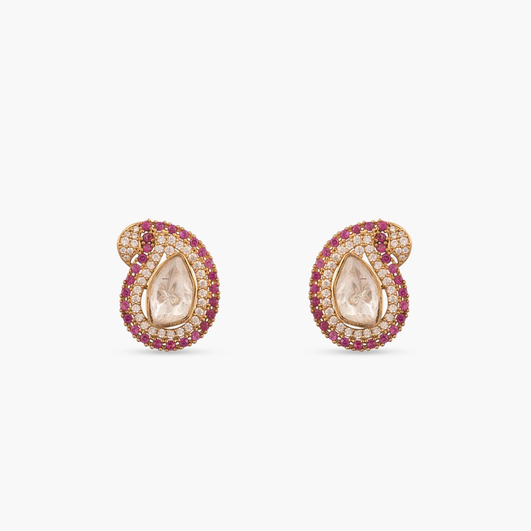 Ira Moissanite Silver Stud Earrings