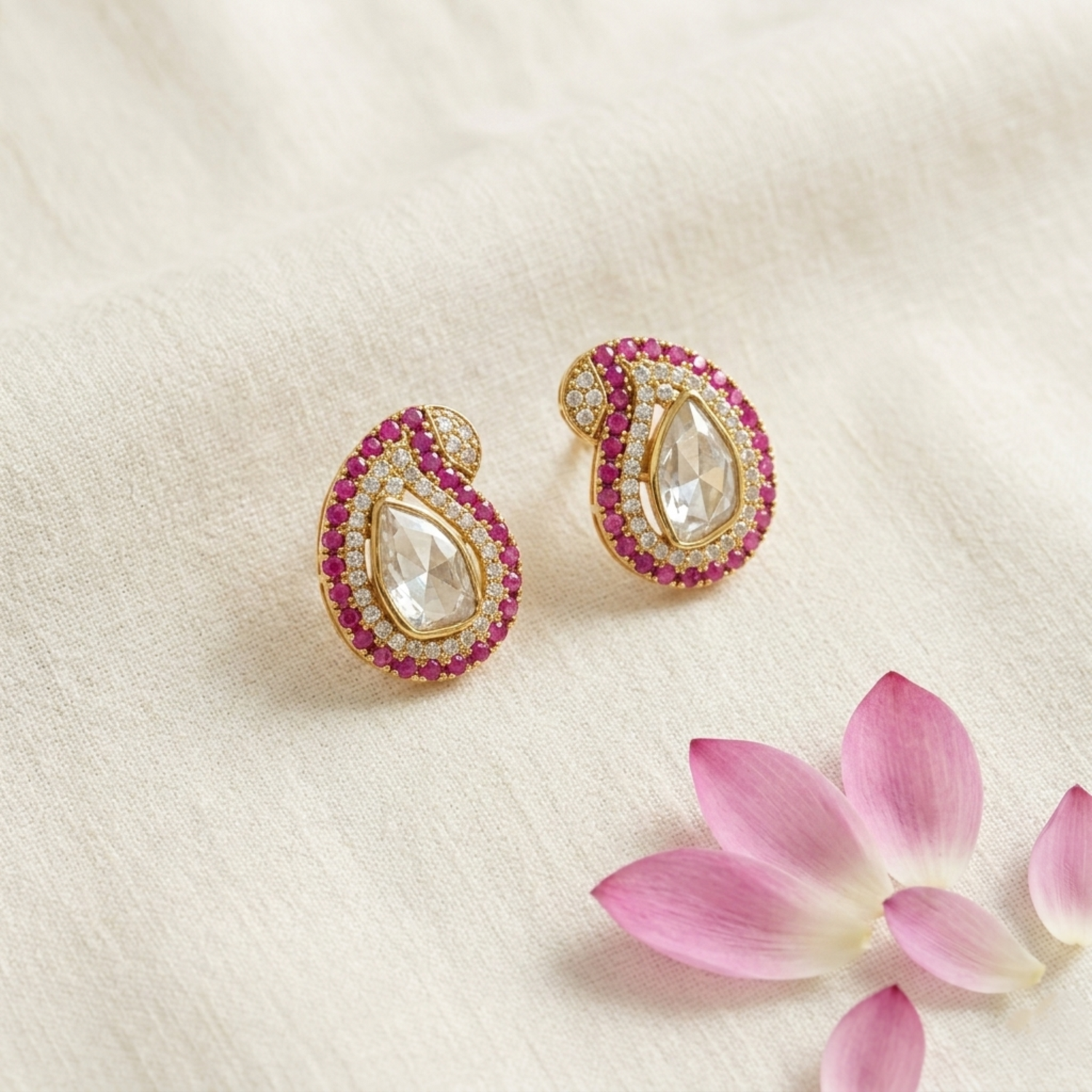 Ira Moissanite Silver Stud Earrings