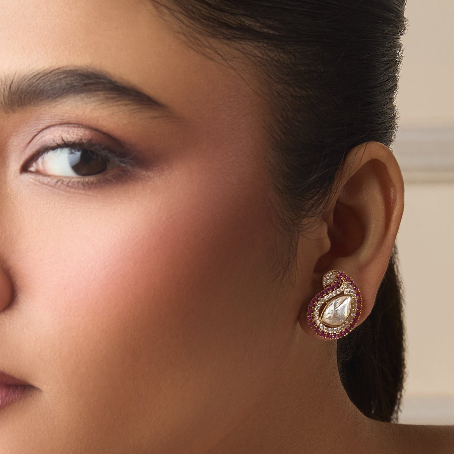 Ira Moissanite Silver Stud Earrings