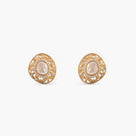 Myra Moissanite Silver Stud Earrings