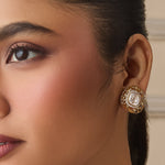 Myra Moissanite Silver Stud Earrings