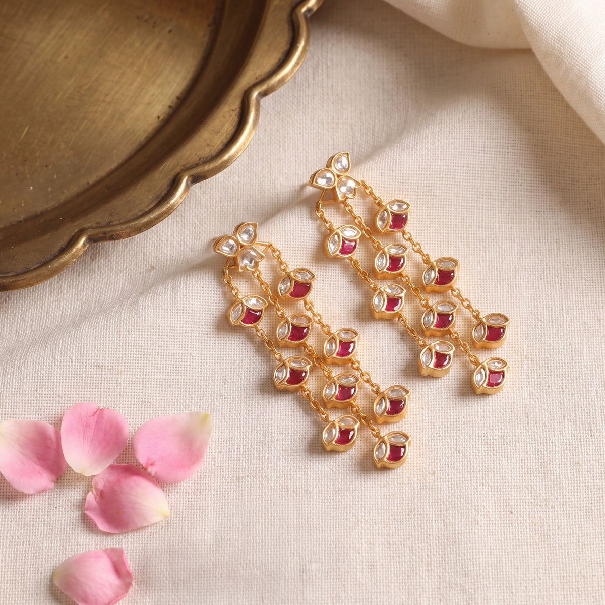 Earrings Sadya Gold Plated Sterling Silver Earrings