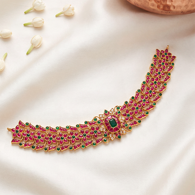 Shriya Kempu Silver Sleek Choker