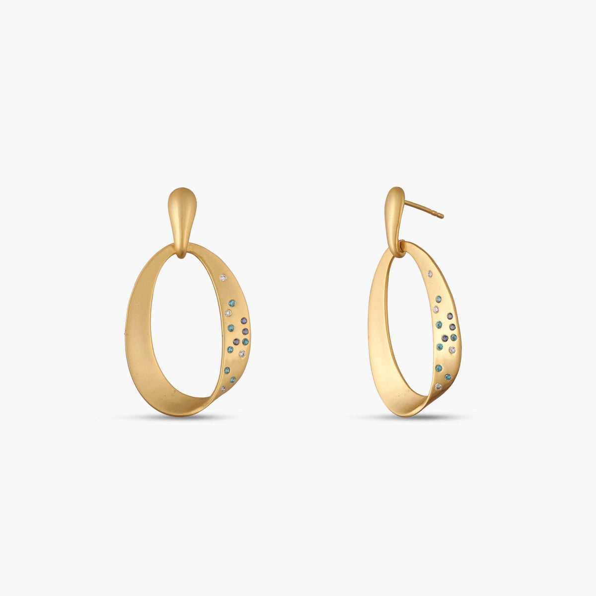 Earrings Coastline Orbelle Silver Drop Earrings