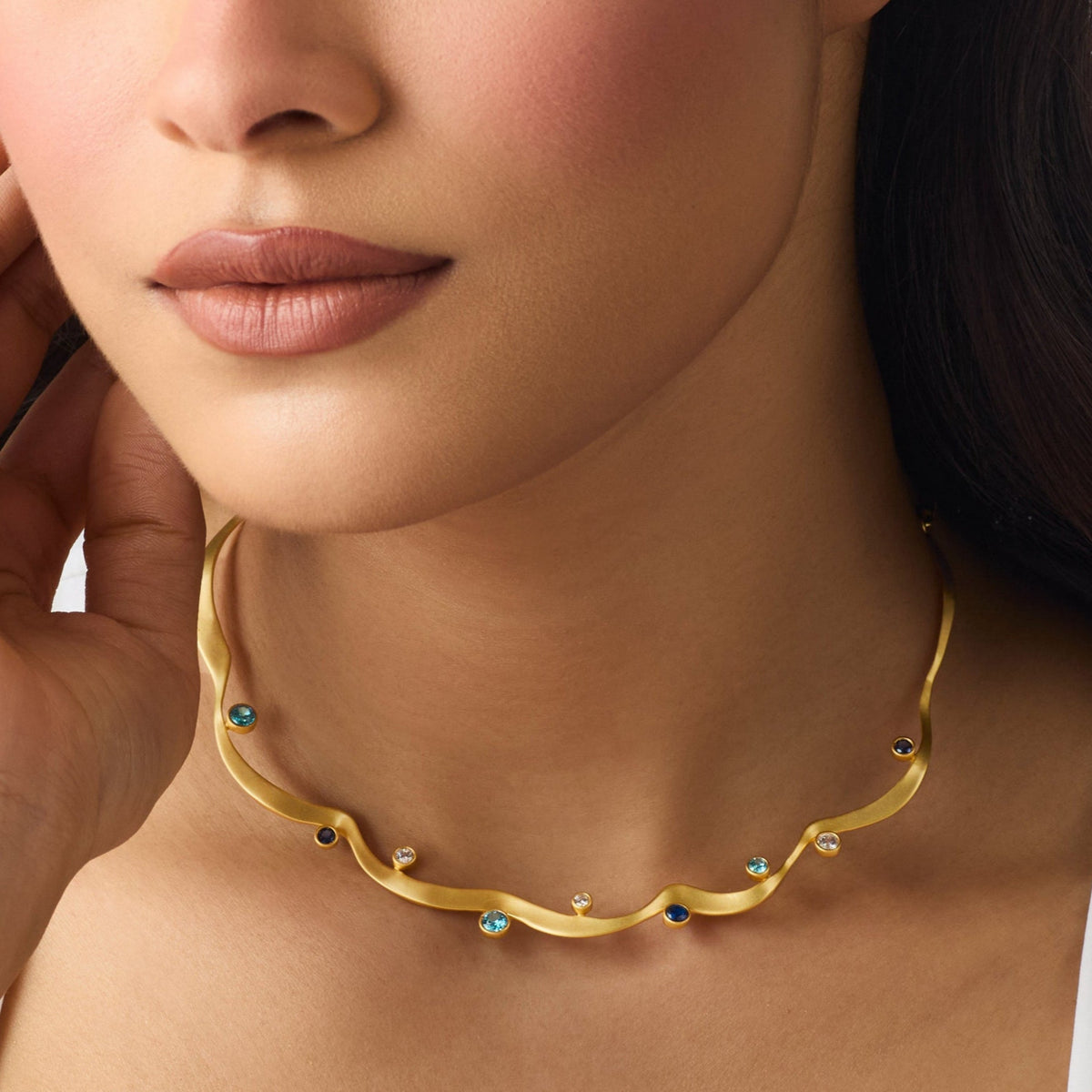 Coastline Aquara Silver Hasli Necklace