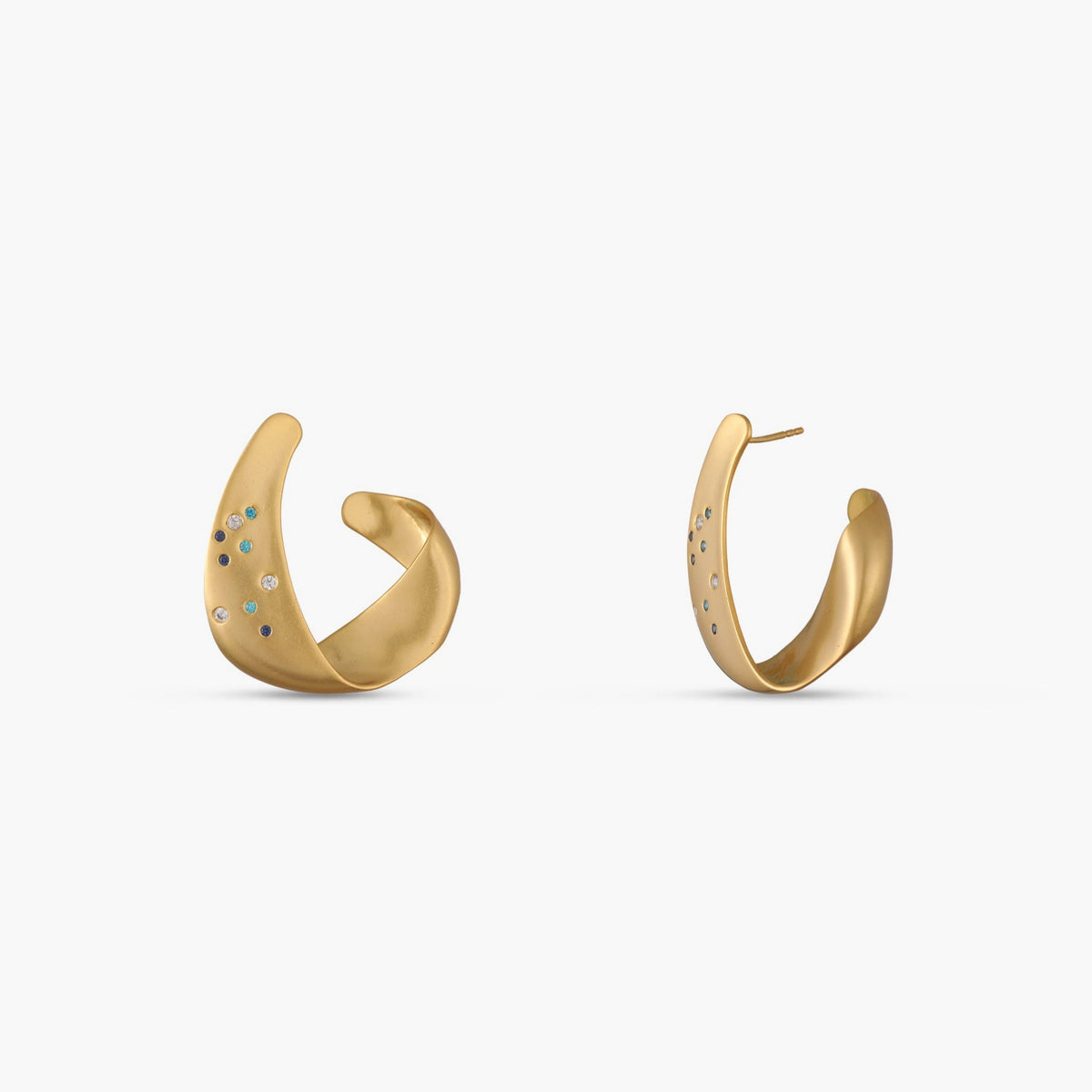 Coastline Verta Silver Hoop Earrings