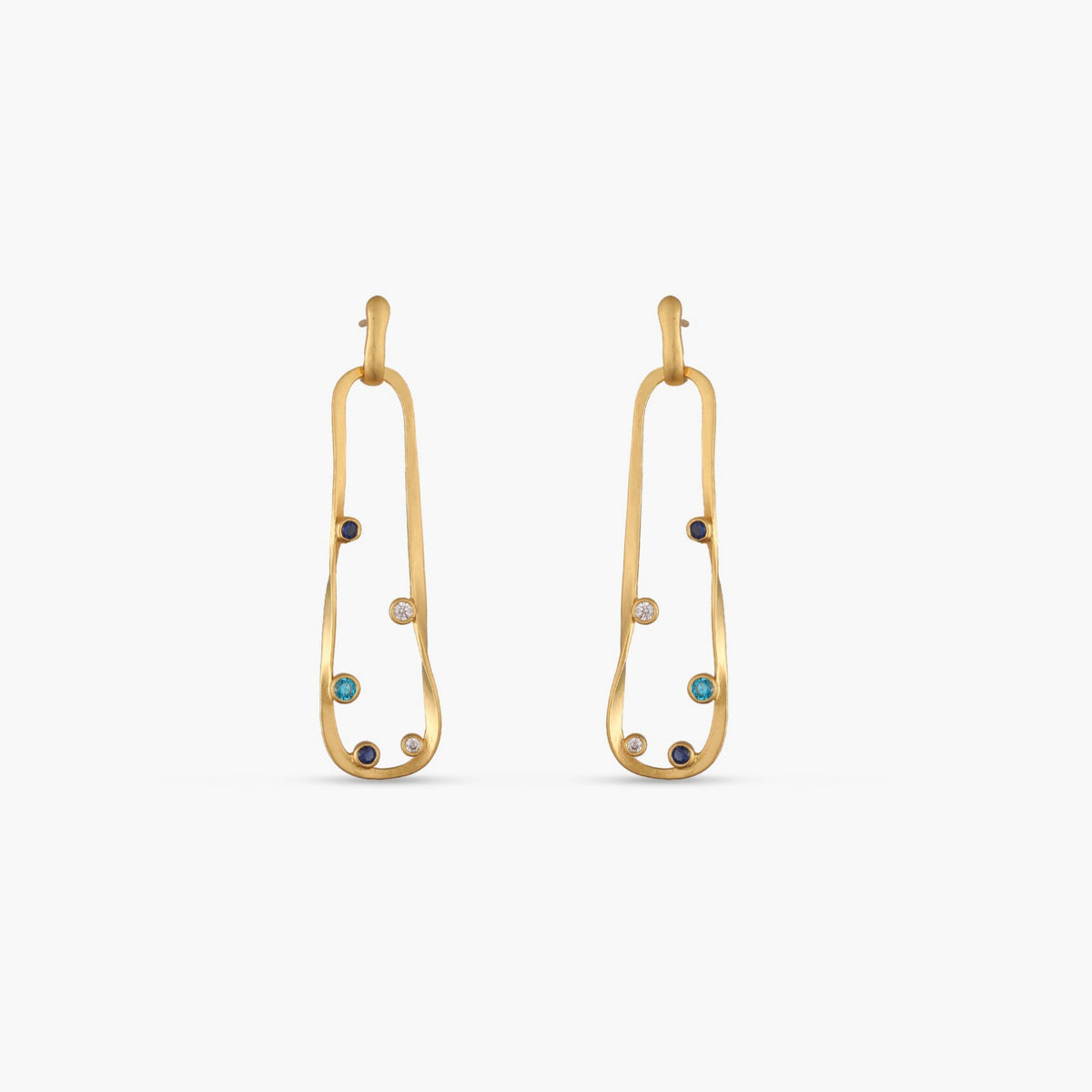 Coastline Tranquil Silver Drop Earrings