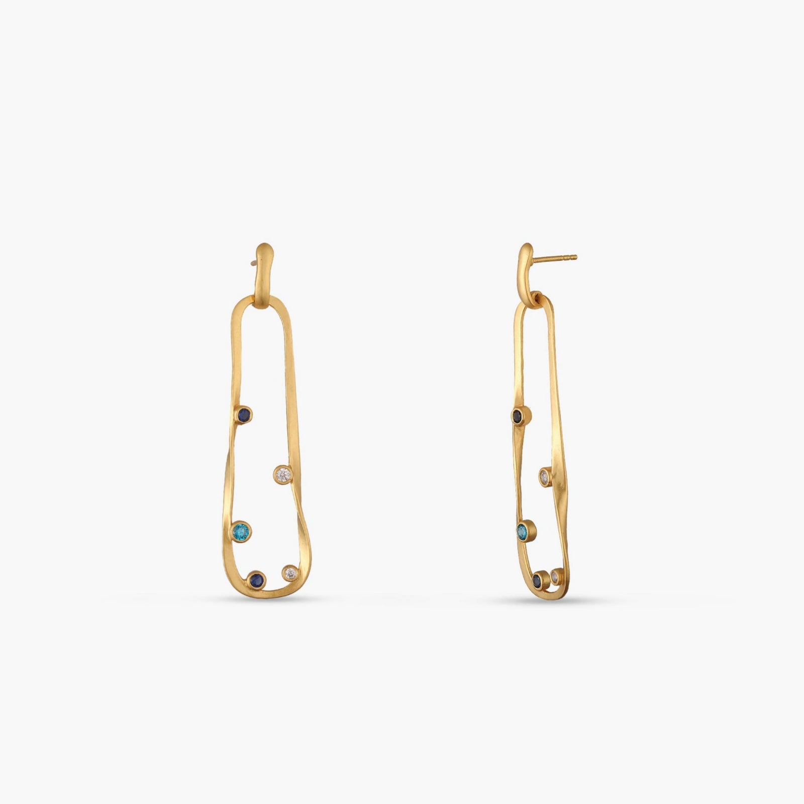 Coastline Tranquil Silver Drop Earrings