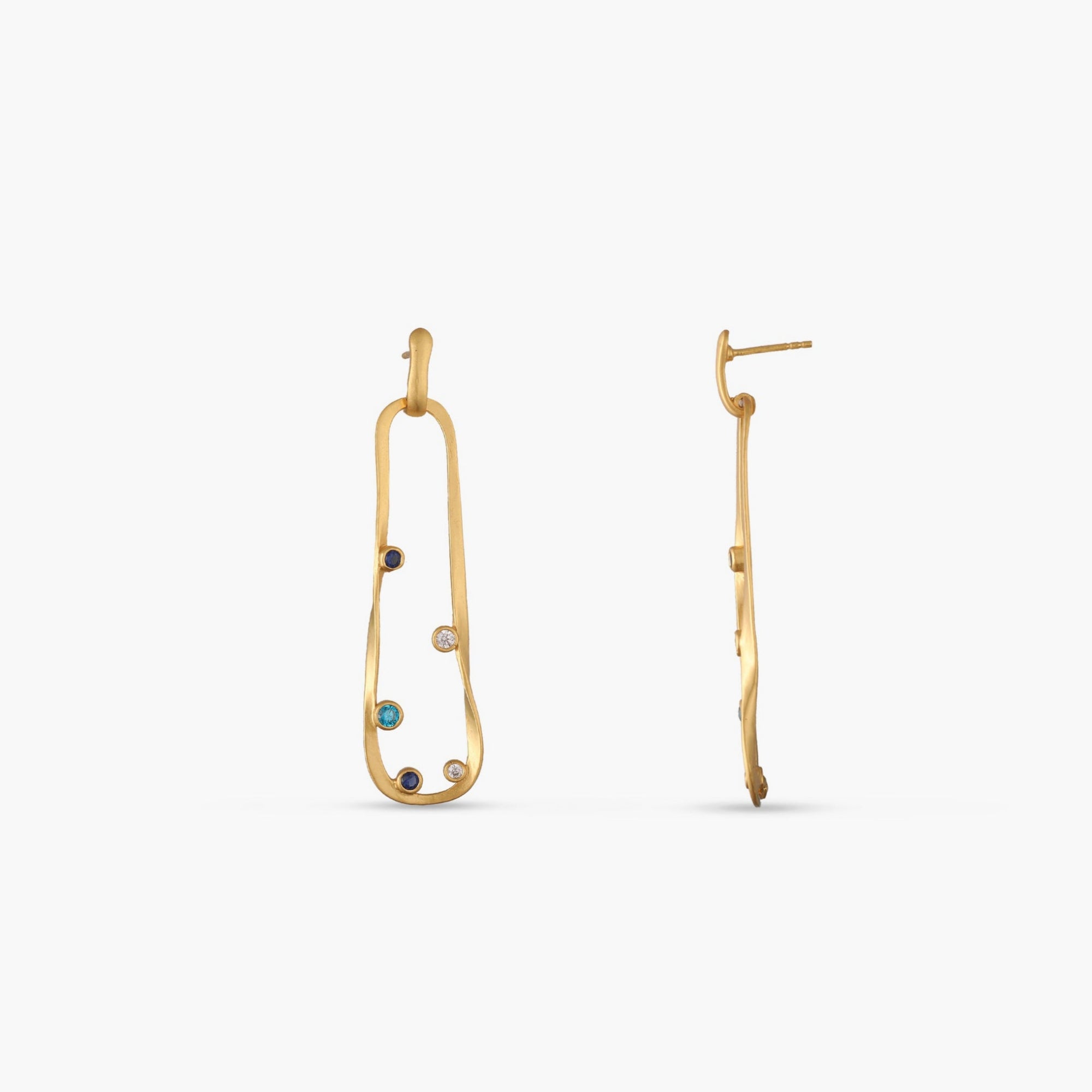 Coastline Tranquil Silver Drop Earrings