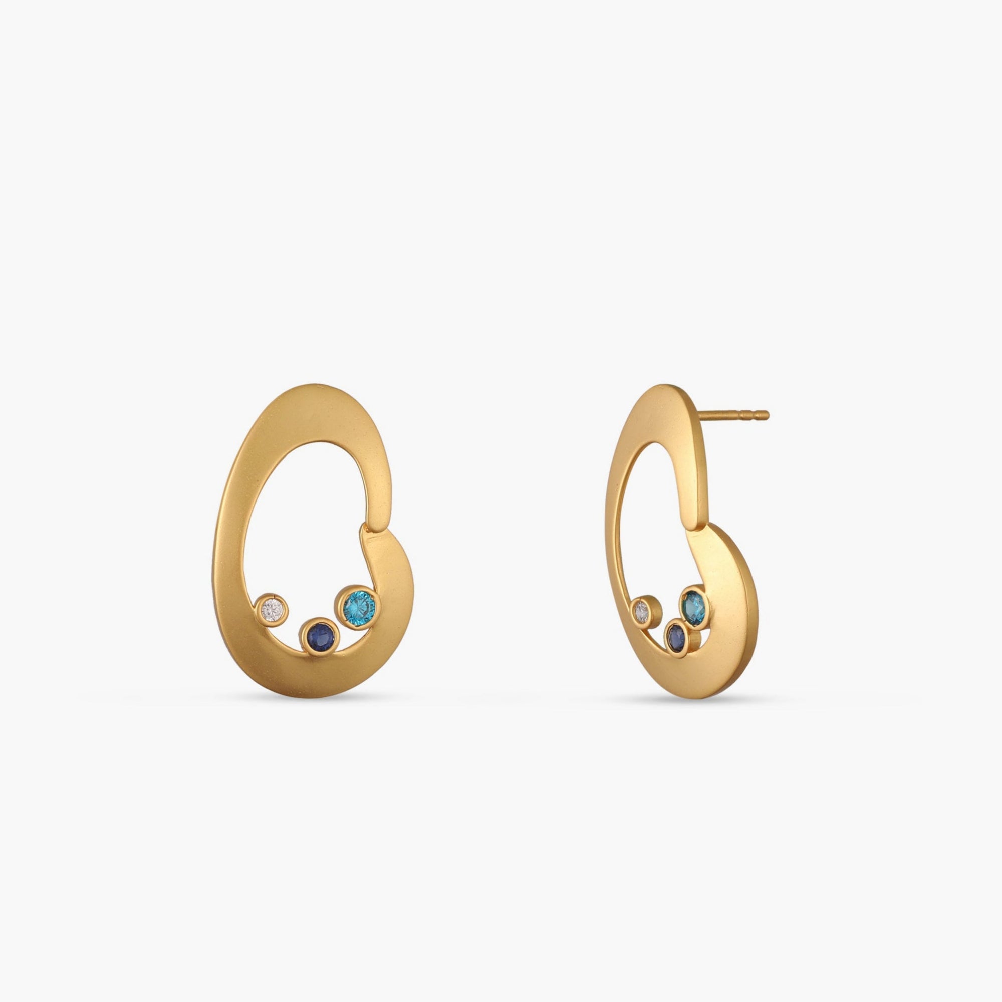 Coastline Nira Silver Stud Earrings