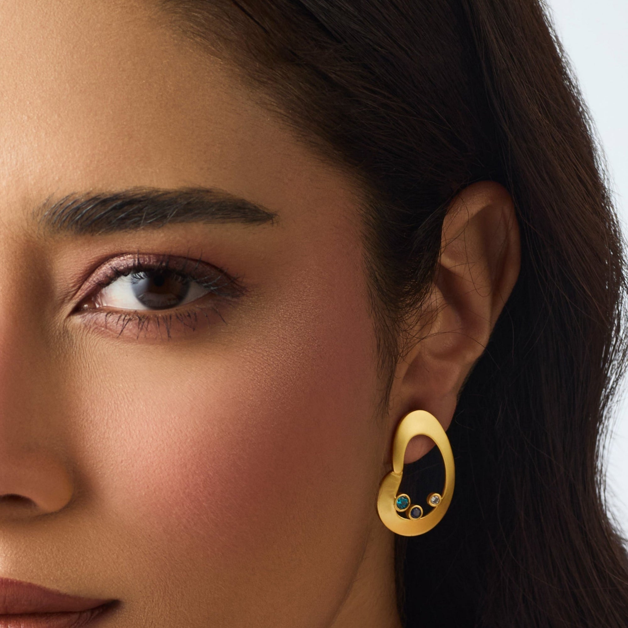 Coastline Nira Silver Stud Earrings
