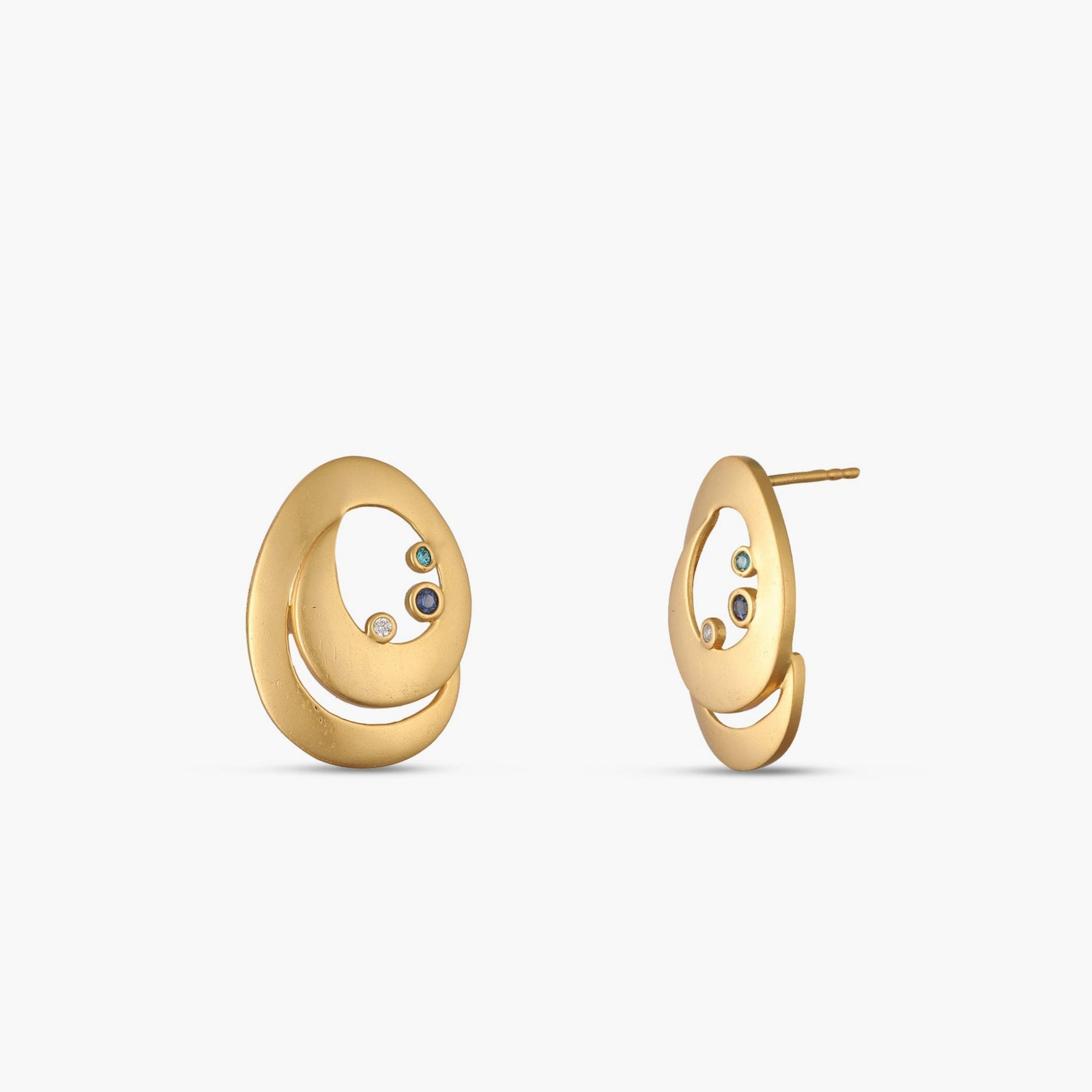 Coastline Cove Silver Stud Earrings