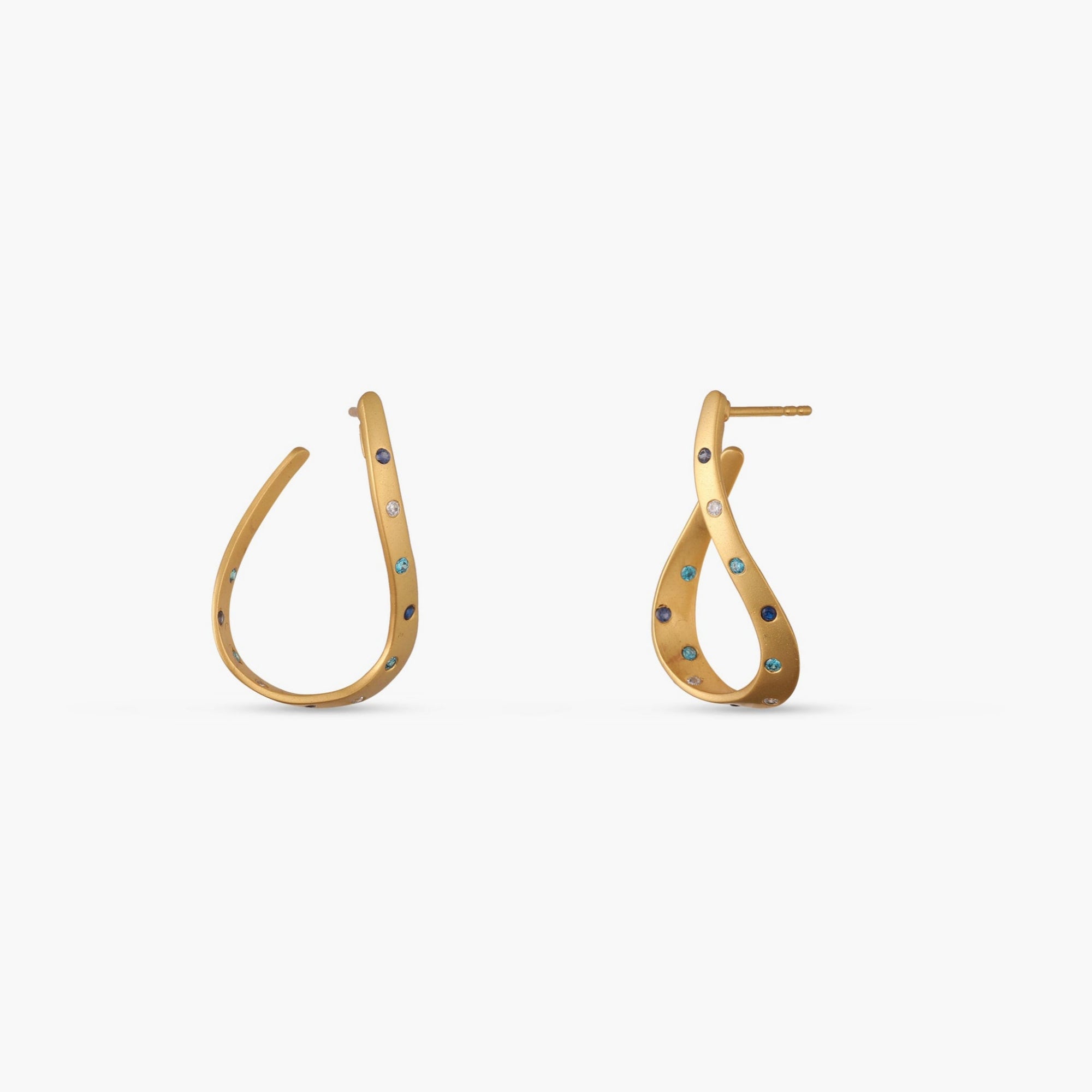 Coastline Elva Silver Hoop Earrings 