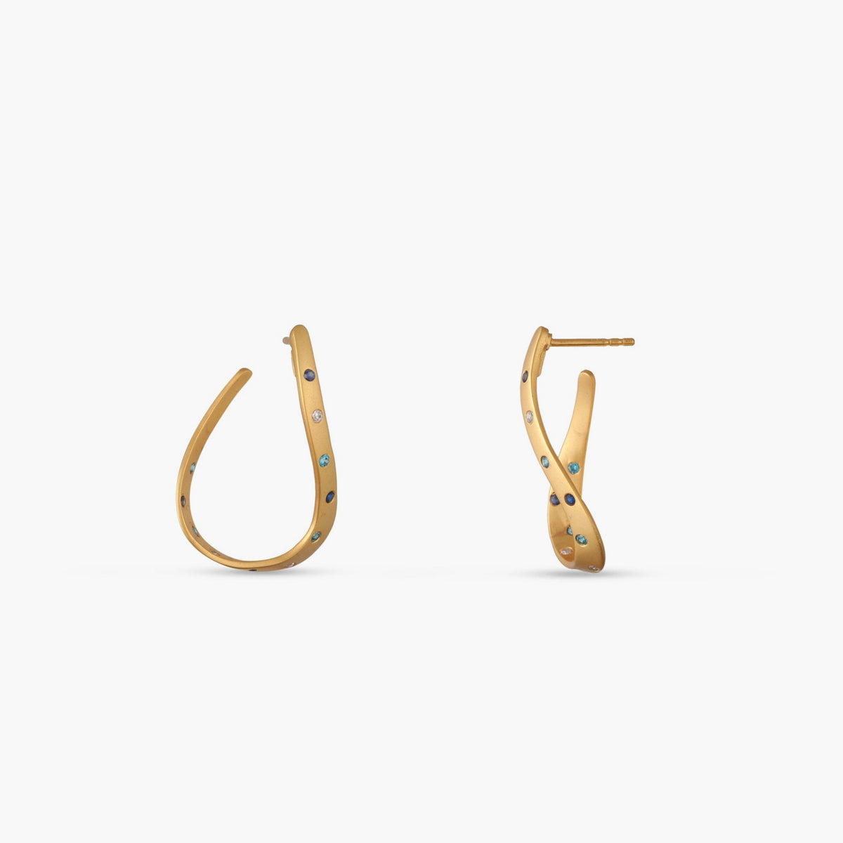 Coastline Elva Silver Hoop Earrings 