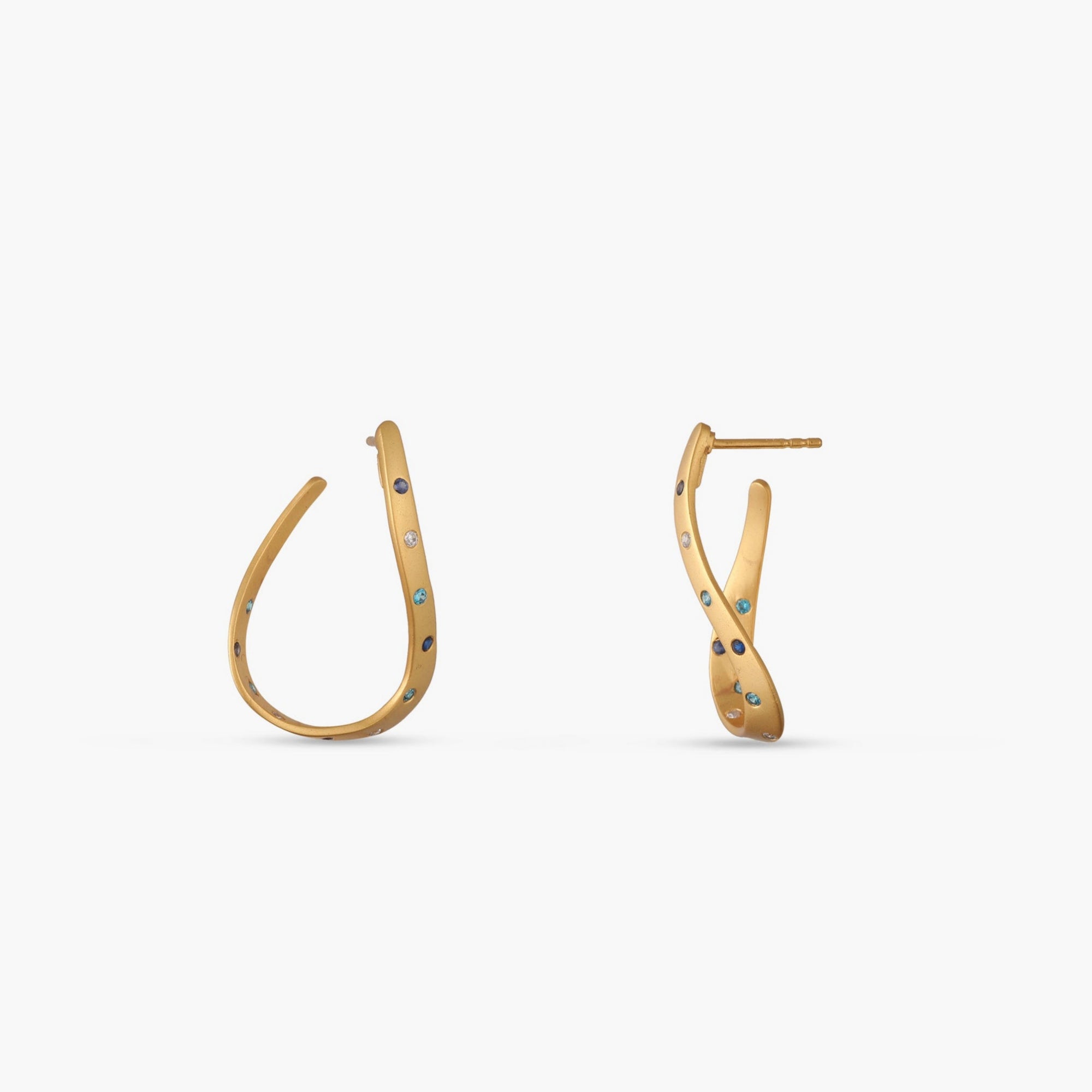 Coastline Elva Silver Hoop Earrings 