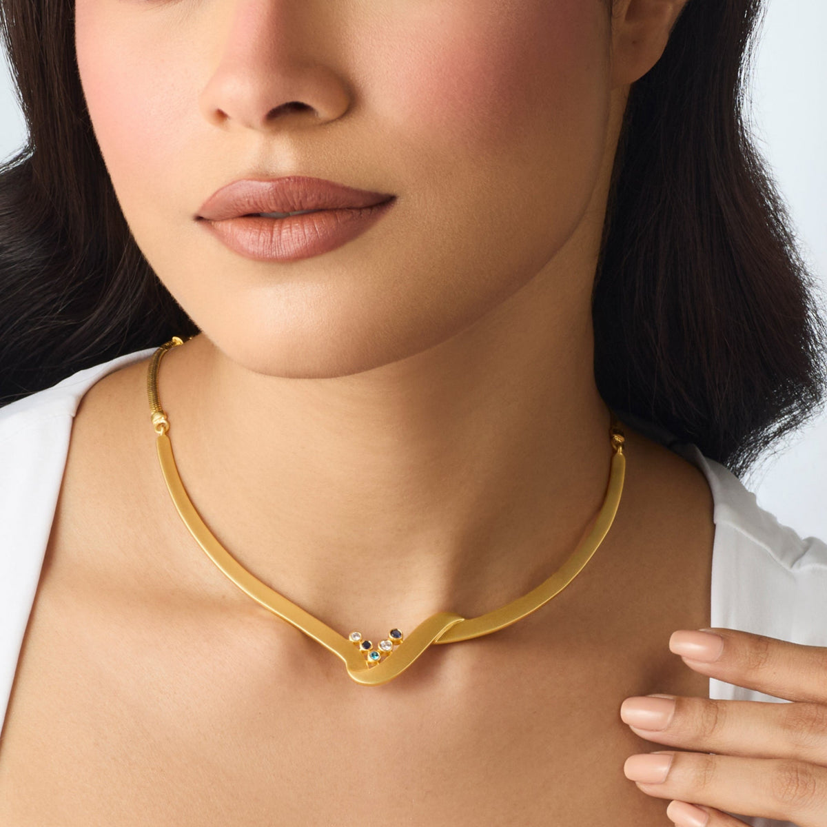 Coastline Lisse Silver Hasli Necklace 