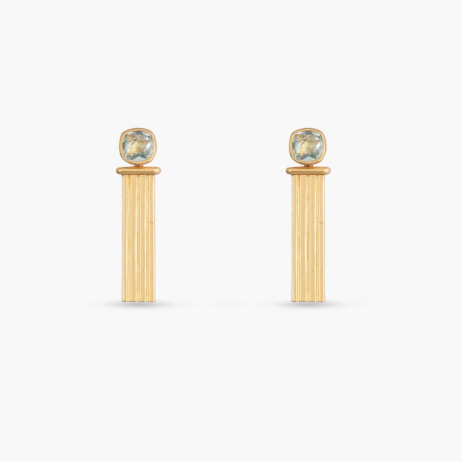 Dune Gold plated Silver Drop Earrings