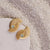 Dune Crescents Silver Stud Earrings