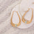 Dune Statement Pear Silver Hoops