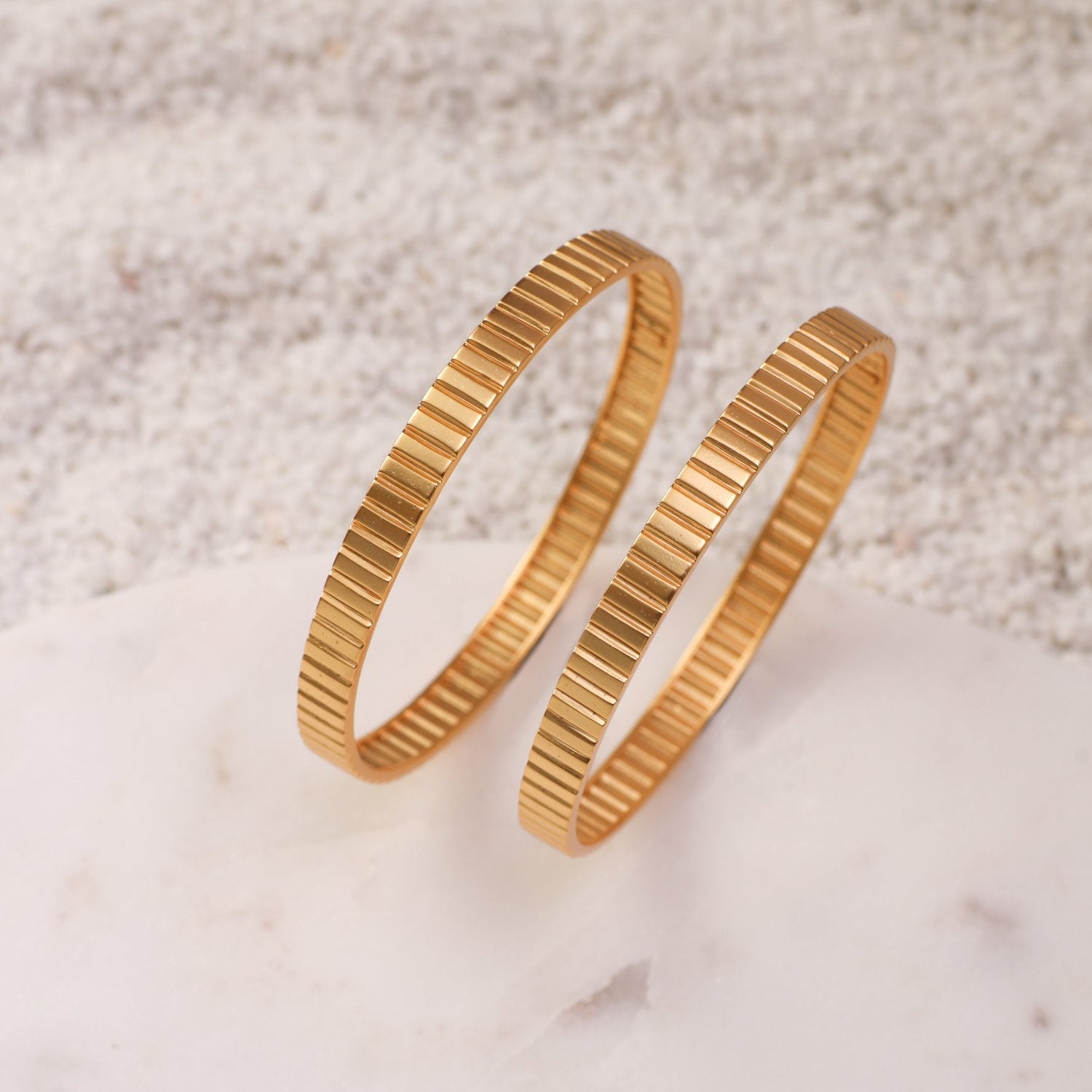 Dune Ridges Silver Bangles