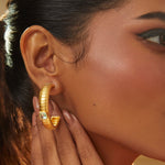 Dune Round Silver Hoops