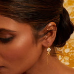 Earrings Blossom Veil Silver Threader Earrings