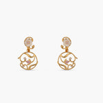 Earrings Blossom Veil Silver Front and Back Earrings