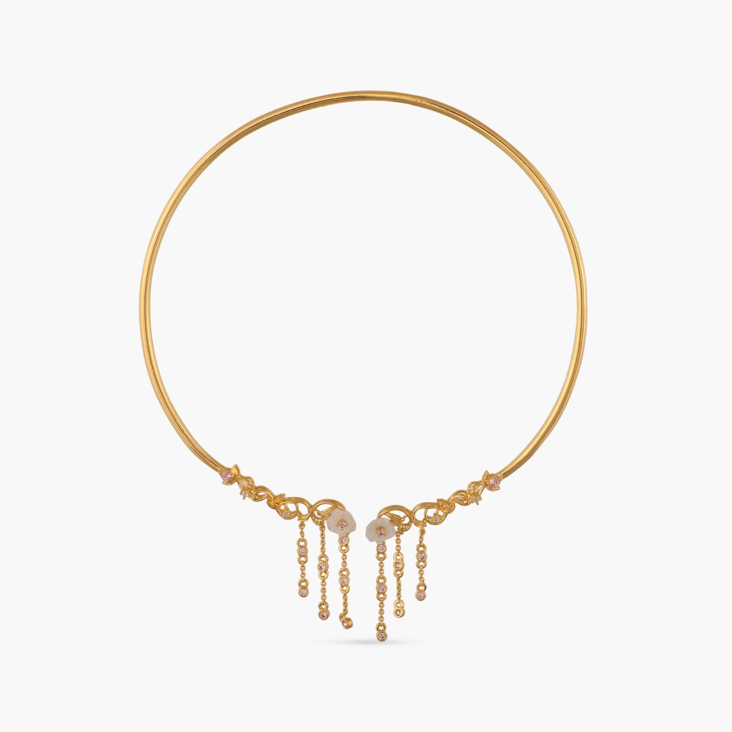 Necklaces Blossom Veil Open Front Silver Hasli Necklace