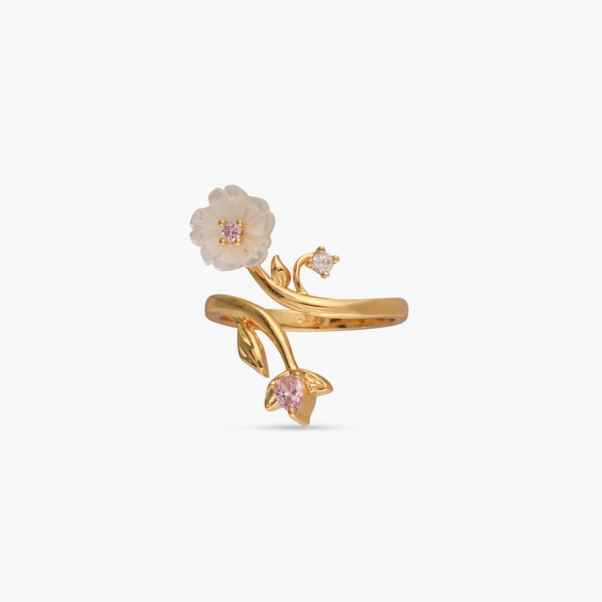Finger Ring Blossom Veil Elegant Silver Finger Ring