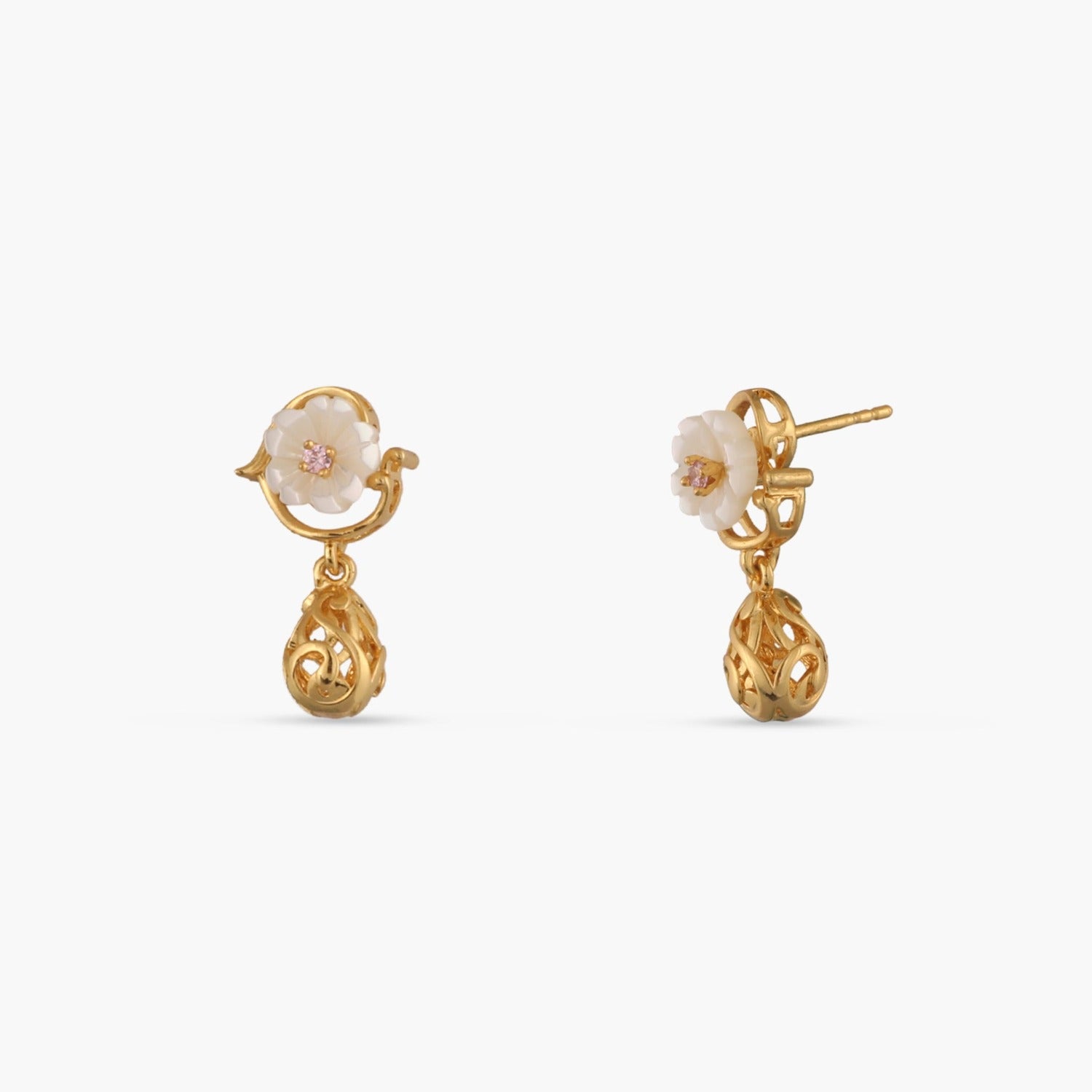 Earrings Blossom Veil Petite Silver Drop Earrings