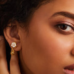 Earrings Blossom Veil Petite Silver Drop Earrings