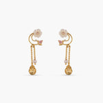 Earrings Blossom Veil Delicate Dangles Silver Drop Earrings