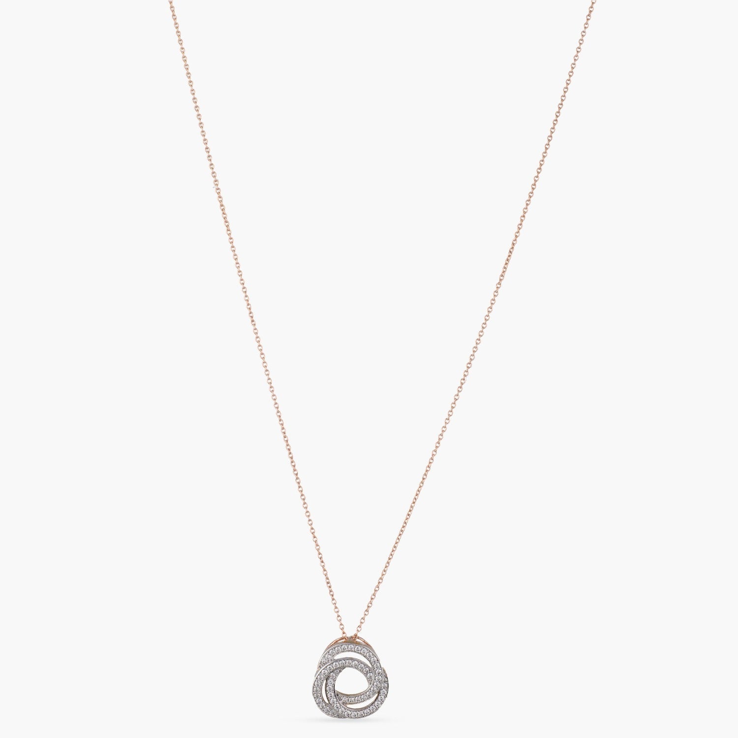 Necklaces Love Knot CZ Silver Pendant Necklace