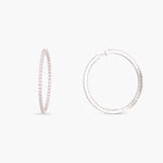 Earrings Radiant Row CZ Silver Hoops