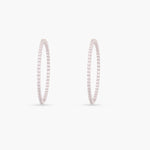 Earrings Radiant Row CZ Silver Hoops